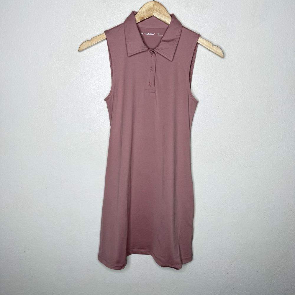 TnAction Dash Sleeveless Polo Pink Athletic Dress Tennis Pickleball Women's XS